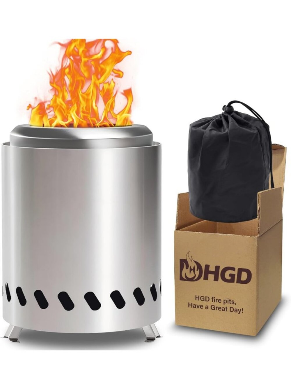 Portable Mini Smokeless Tabletop Fire Pit - Low Smoke Camping Stove with Travel